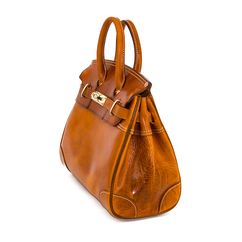 Leather Large Tote Bag showcasing a stylish, classic design with elegant handles and a beautiful brown finish.
