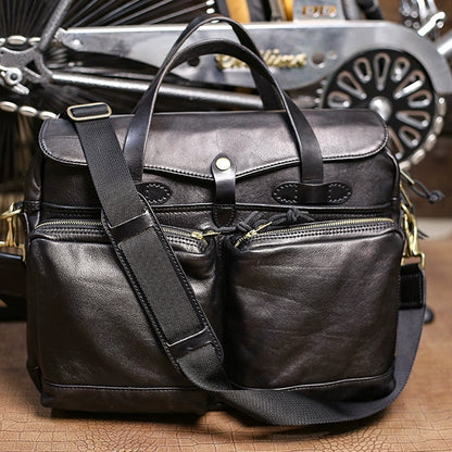 Leather Laptop Briefcase Men's,Leather Briefcase For Men,Horsehide Bag-i7bags