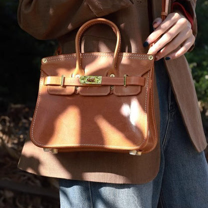 Italian Leather Crossbody Bag Women displayed with stylish outfit, showcasing its elegant design and craftsmanship.