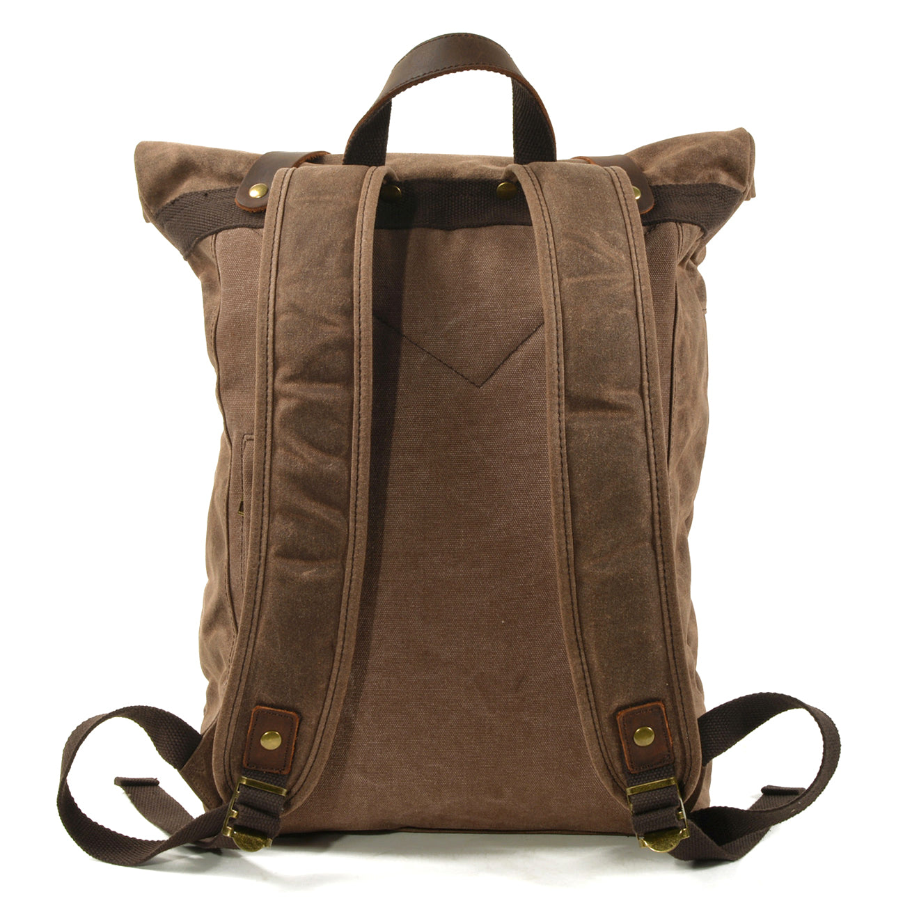 Mens Waxed Canvas Backpack,Rucksack For Men,Large Canvas Hiking Backpack-i7bags