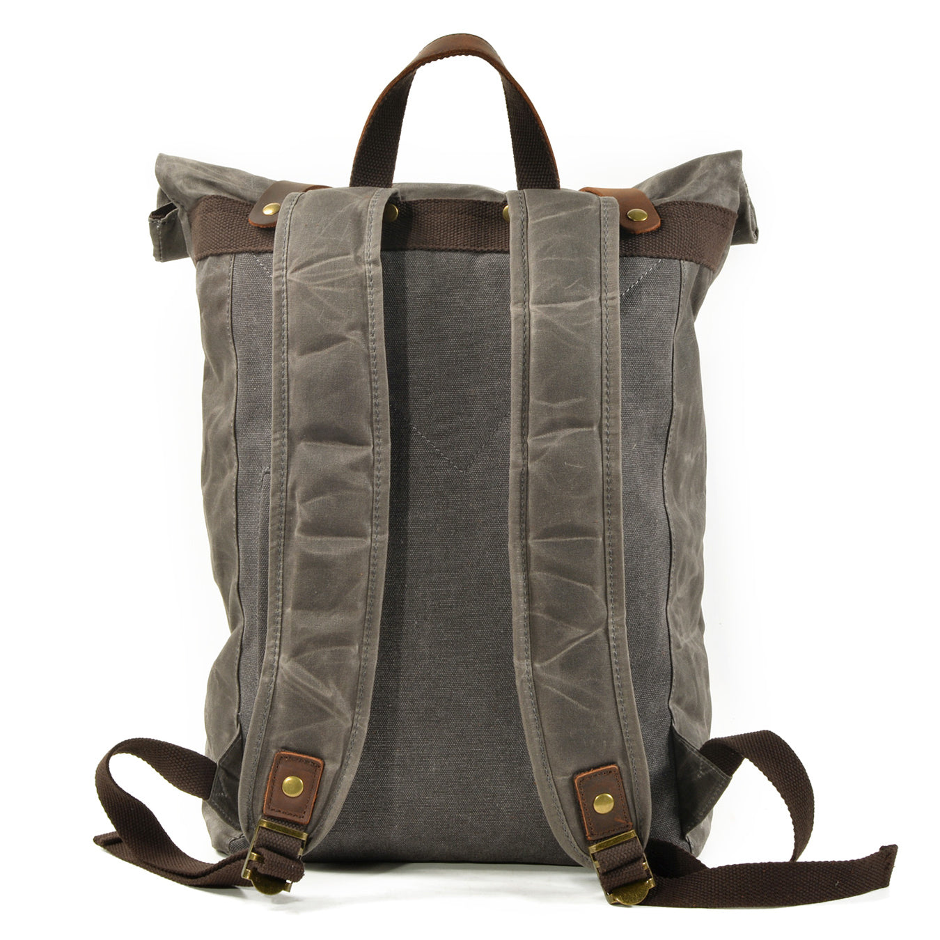 Mens Waxed Canvas Backpack,Rucksack For Men,Large Canvas Hiking Backpack-i7bags