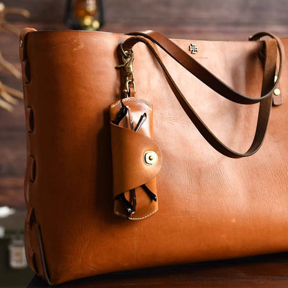 Protective Leather Eyewear Case for Travel