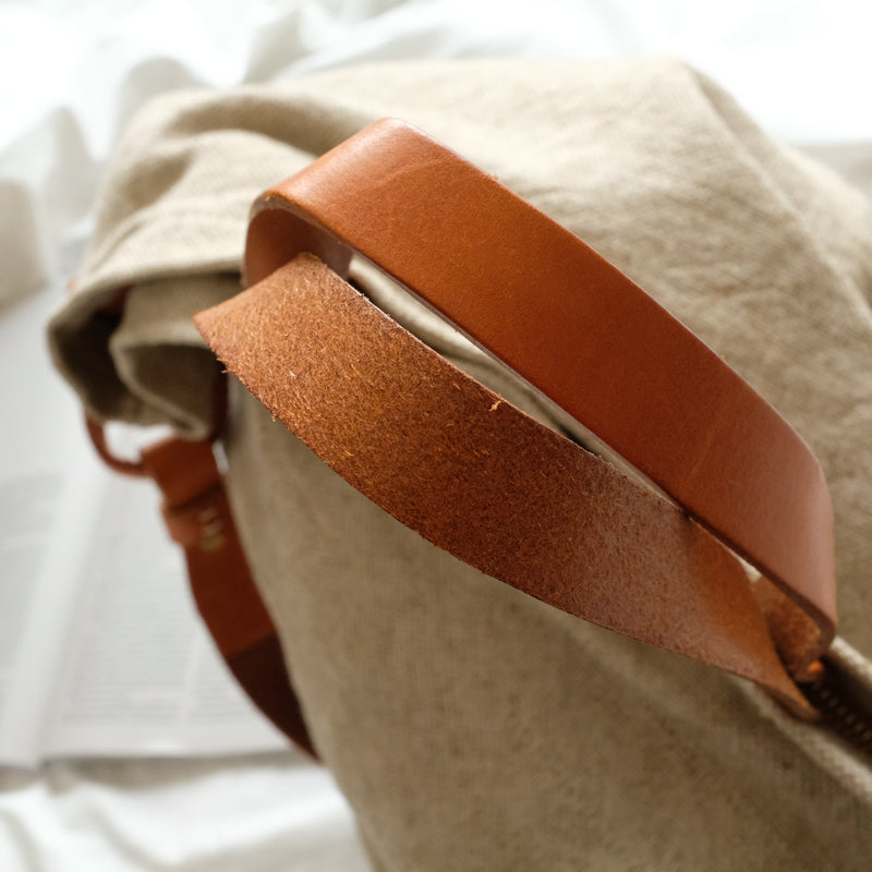 Tote Canvas Bag Literary Style Large Capacity Single Shoulder Backpack Crossbody Bag-Khaki-i7bags-16