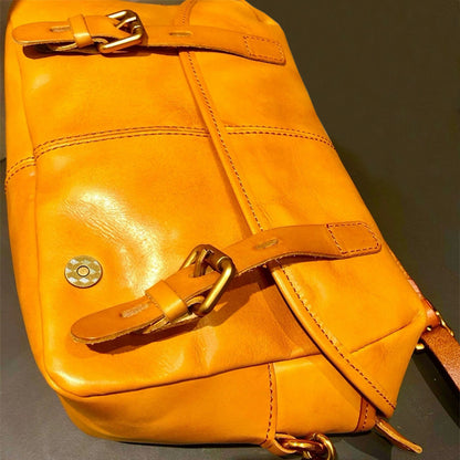 Vegetable-Tanned Leather Messenger Crossbody Bag For Women For Men-i7bags