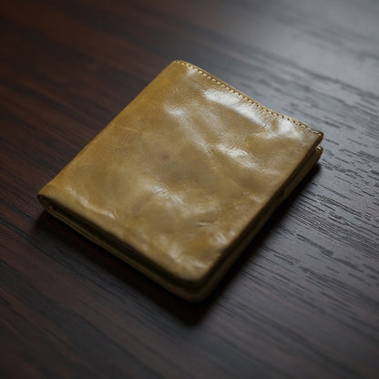 Vintage Distressed Top Grain Leather Wallet for Men