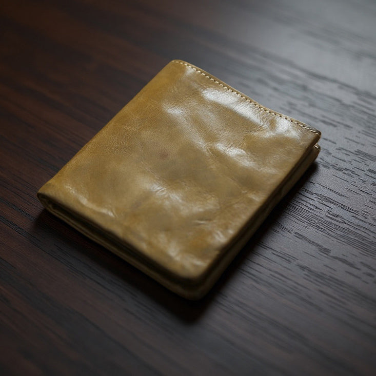 Vintage Distressed Top Grain Leather Wallet for Men