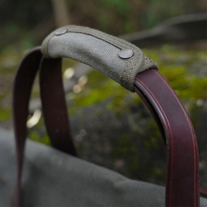 Vintage Military-Style Waxed Canvas Messenger Bag for 15.6in Laptop