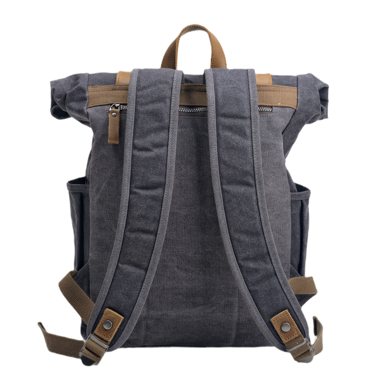 Waxed Canvas Backpack,Large Waterproof Rucksack,Outdoor Travel Sports Backpacks-i7bags