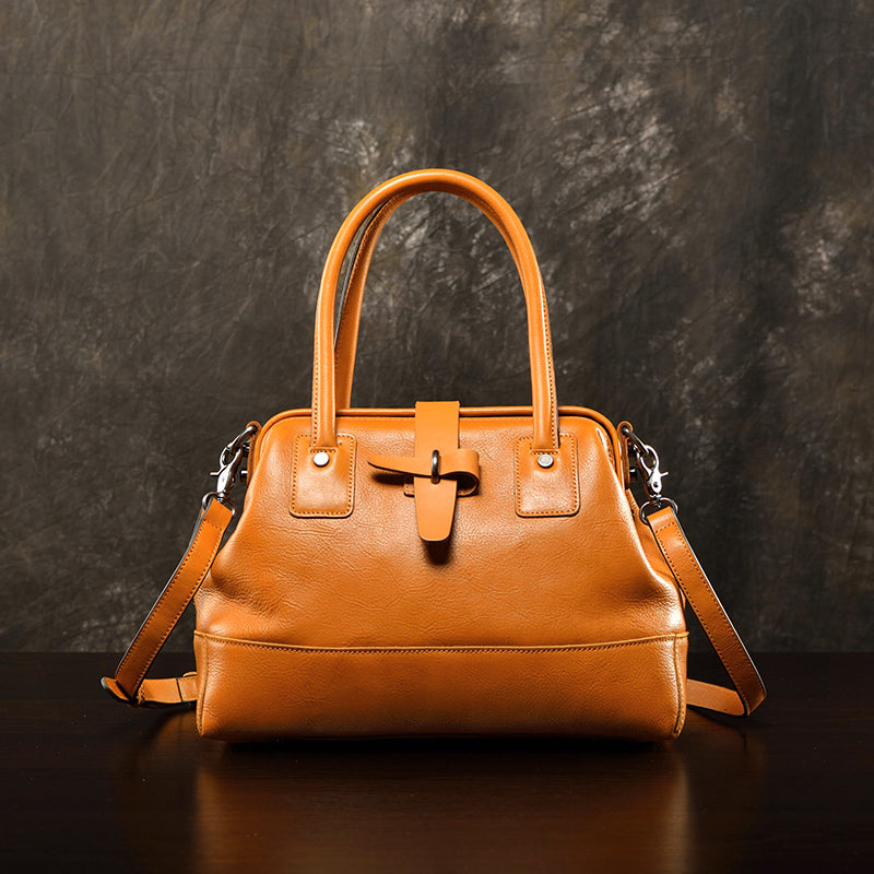 Doctor Bag,Leather Crossbody Bag For Women,Designer Leather Bag,11.8in