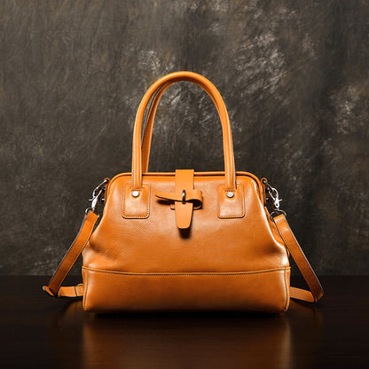 Doctor Bag,Leather Crossbody Bag For Women,Designer Leather Bag,11.8in