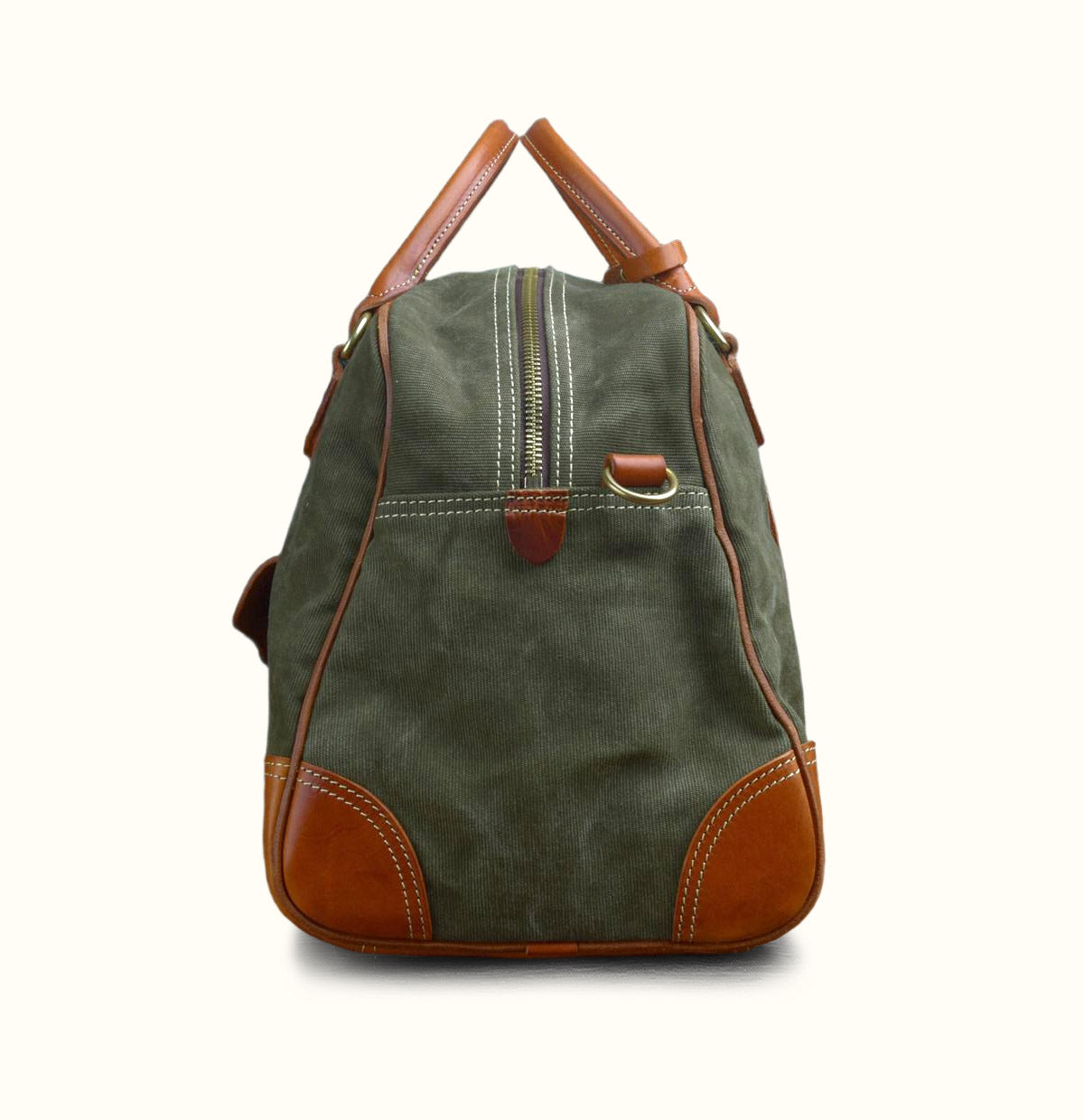 Canvas Duffle Bag Italian Leather Large Weekender Bag with stylish design and durable materials.
