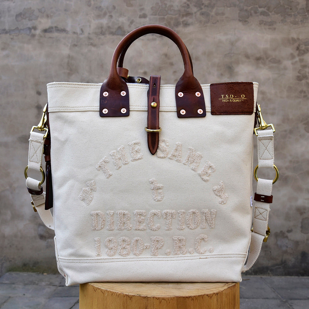 Canvas & Leather Retro Crossbody Tote Bag | Unisex Workwear Bag