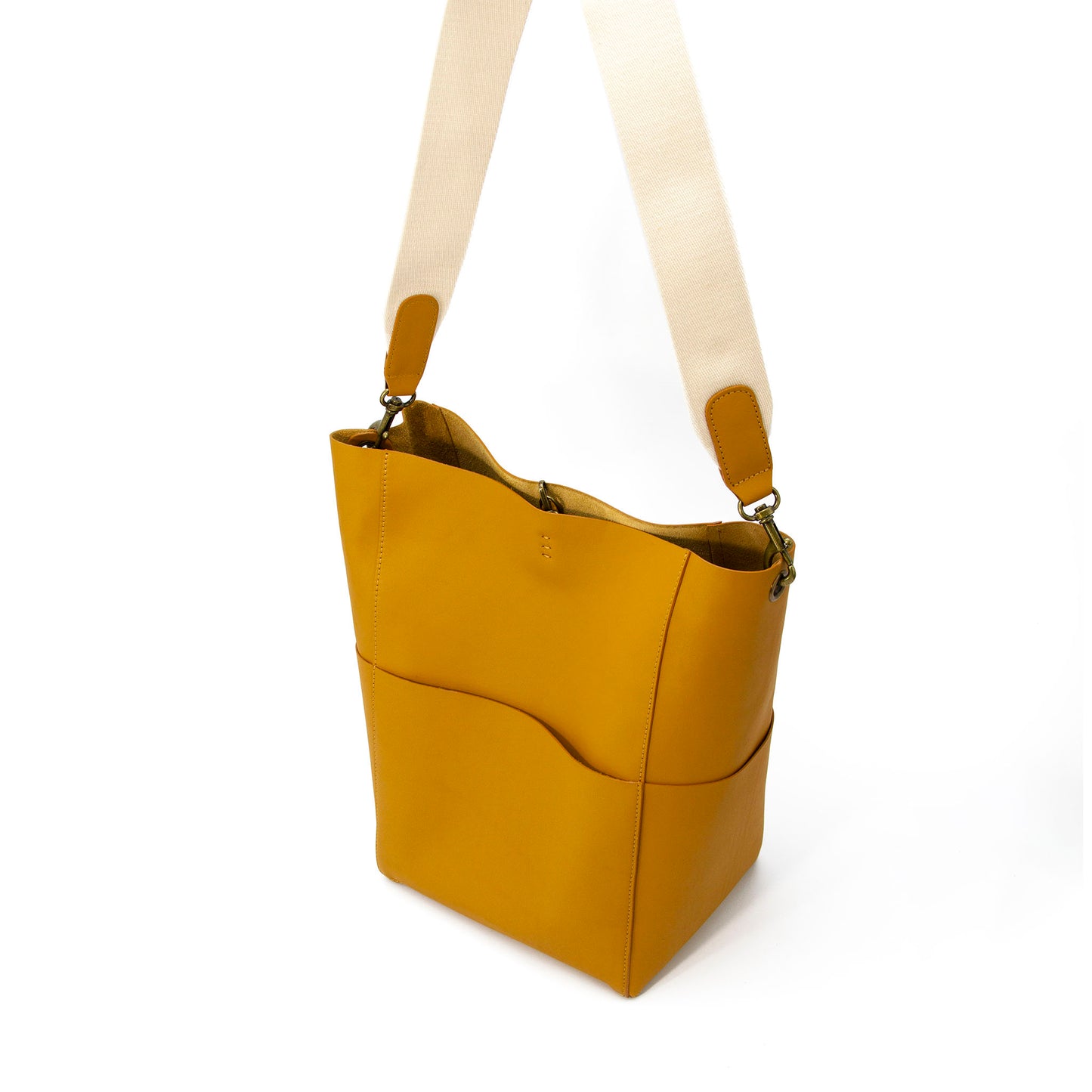canvas strap leather bag-Y-4