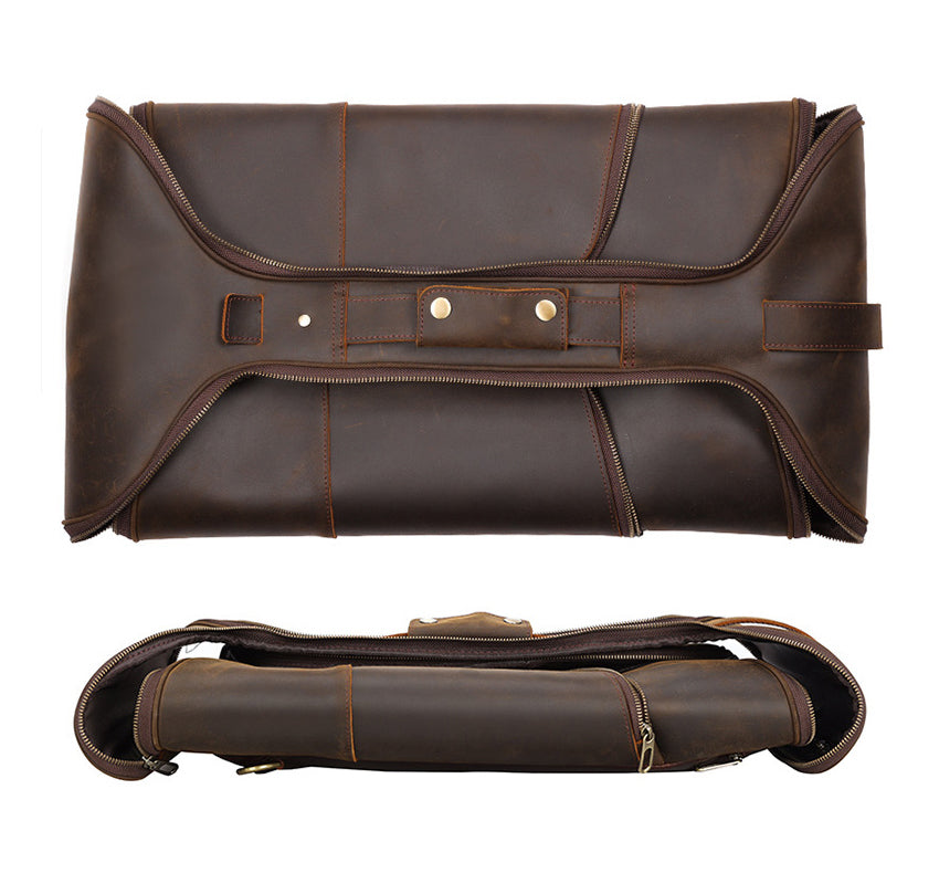 convertible leather backpack men Leather Backpack 20.9in Convertible Duffel Bag Travel For Men