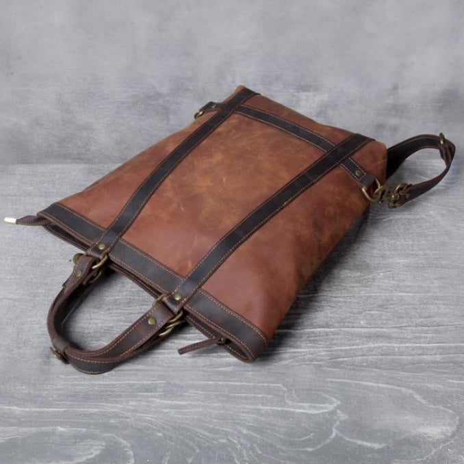 Full Grain Leather Backpack Tote 15in 3 Way Carry Laptop Bag Men – i7Bags Full Grain Leather Backpack Tote 15in 3 Way Carry Laptop Bag Men – i7Bags