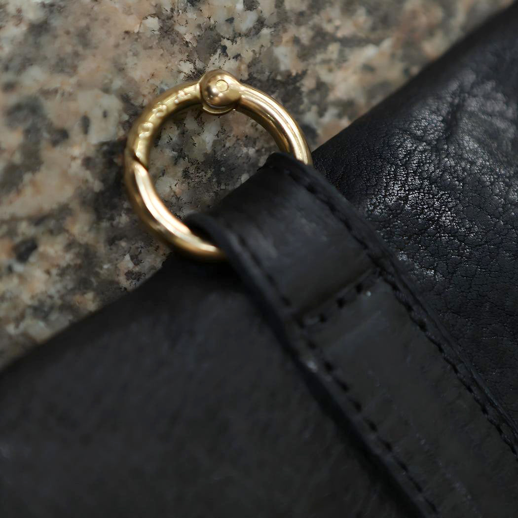 Handmade Black Horsehide Wallet and Card Holder