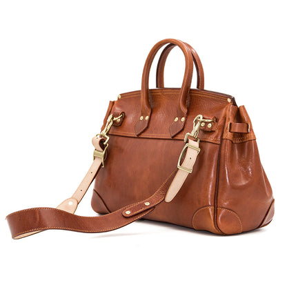 Handmade Full-Grain Vegetable-Tanned Leather Structured 17in Bag For 14in Laptop