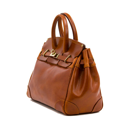 Handmade Full-Grain Vegetable-Tanned Leather Structured 17in Bag For 14in Laptop
