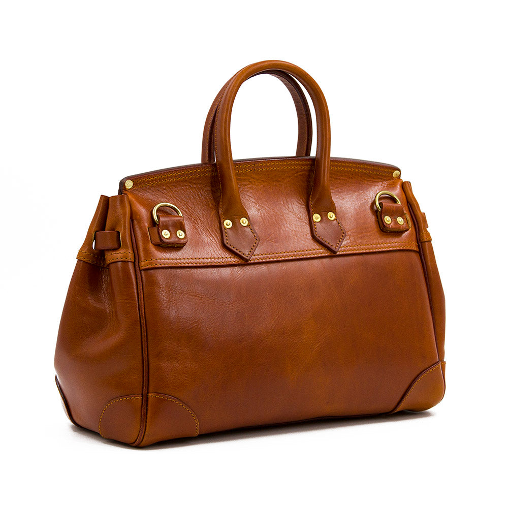 Handmade Full-Grain Vegetable-Tanned Leather Structured 17in Bag For 14in Laptop