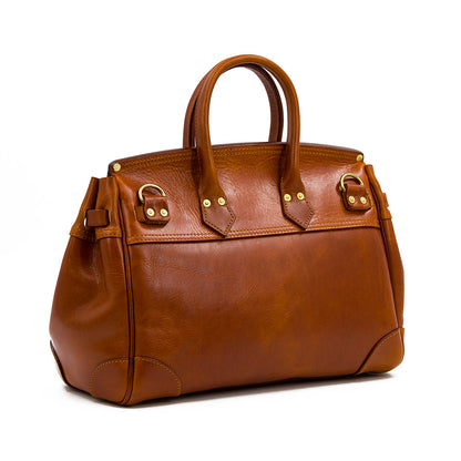 Handmade Full-Grain Vegetable-Tanned Leather Structured 17in Bag For 14in Laptop