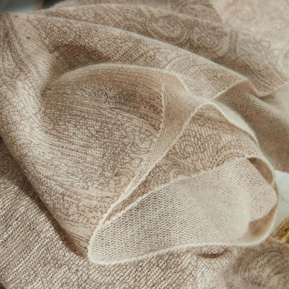 Handmade Old Money Paisley Cashmere Scarf Shawl 70.9in