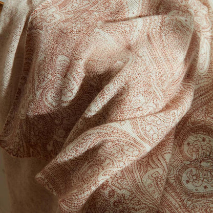 Handmade Old Money Paisley Cashmere Scarf Shawl 70.9in