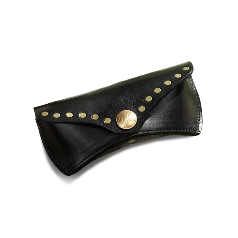 Italian Leather Eyewear Case with Copper Rivets