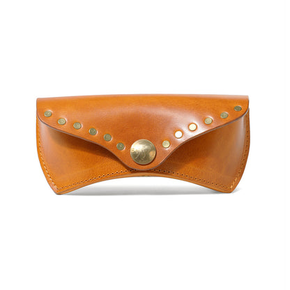 Italian Leather Eyewear Case with Copper Rivets