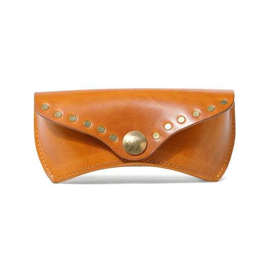 Italian Leather Eyewear Case with Copper Rivets