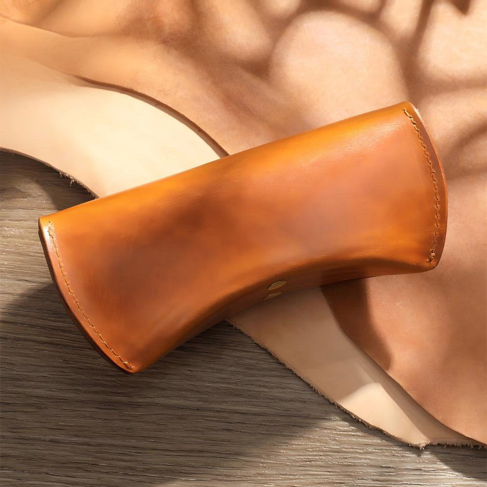 Italian Leather Eyewear Case with Copper Rivets