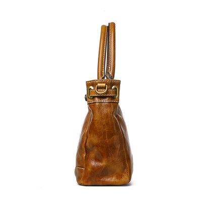 Italian Leather Tote Bag Handmade Shoulder 11.4in Women