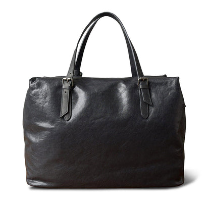 Large Full-Grain Leather Business Travel Bag 16.5in