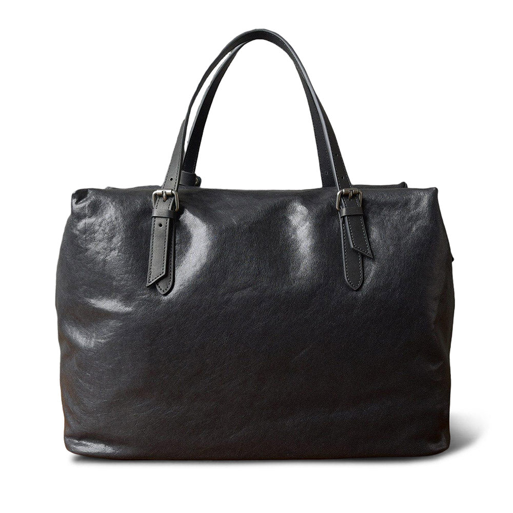 Large Full-Grain Leather Business Travel Bag 16.5in