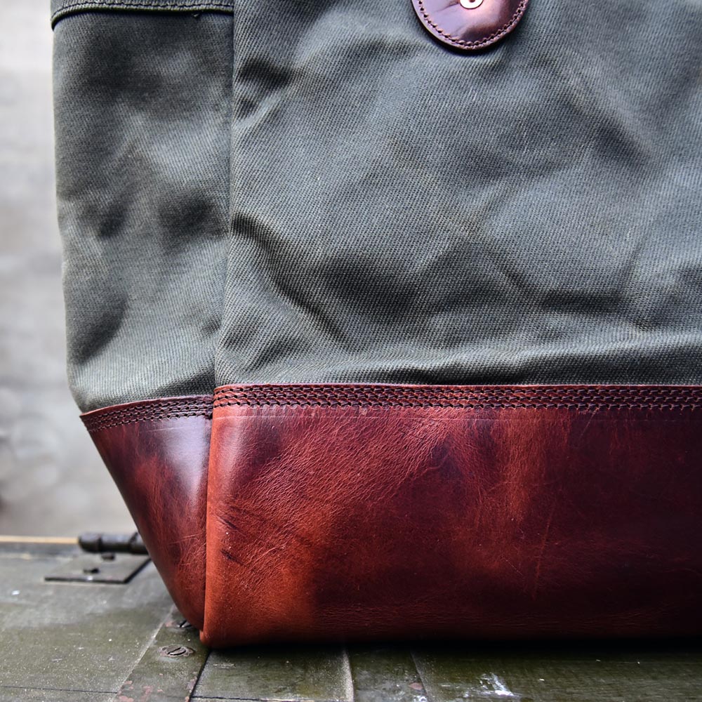 Large Vintage Heavy Waxed Canvas Travel Tote Bag for Men 21.7in