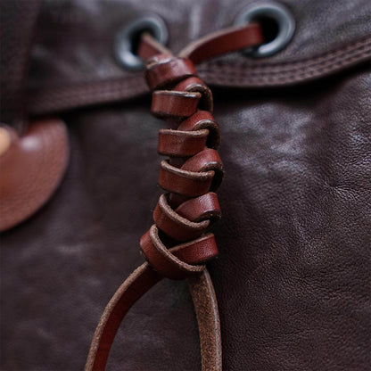 Large Vintage Vegetable-Tanned Horsehide Tote Bag