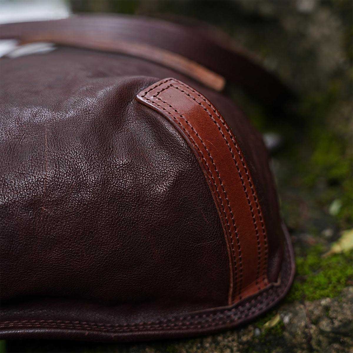 Large Vintage Vegetable-Tanned Horsehide Tote Bag