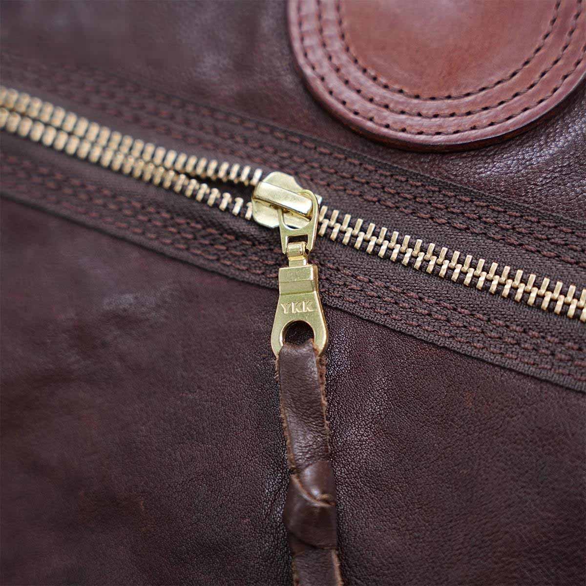 Large Vintage Vegetable-Tanned Horsehide Tote Bag