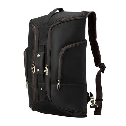 Leather Backpack 20.9in Convertible Duffel Bag Travel For Men
