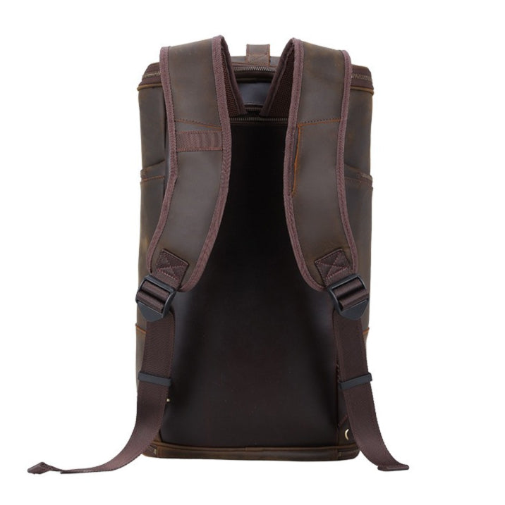Leather Backpack 20.9in Convertible Duffel Bag Travel For Men