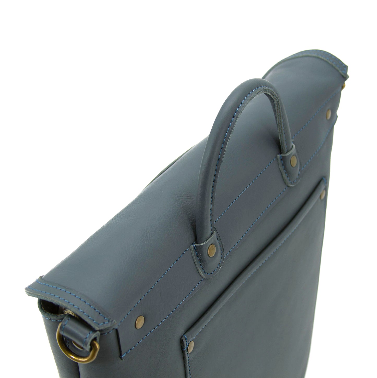High Quality Trapezoidal Flap Leather Bag-i7bags