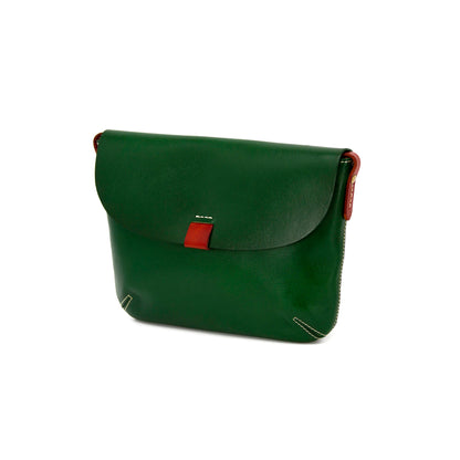 leather bag colour blocking flap bag-G-2