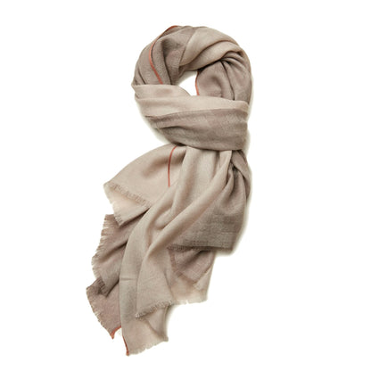 Luxury Cashmere Beige Camel Everyday Scarf 72.8in