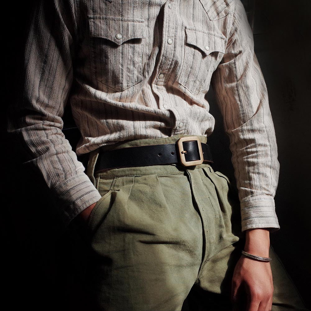 Men's Handmade Horween CXL Vintage Leather Belt