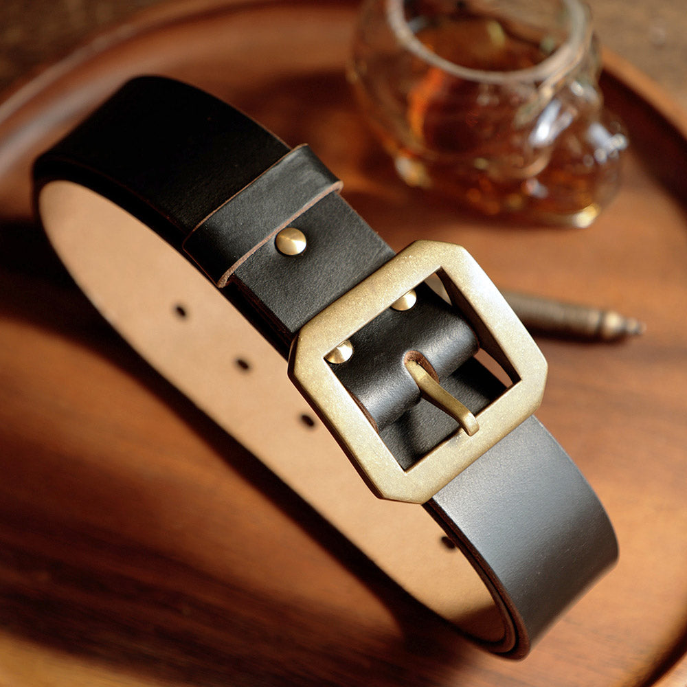 Men's Handmade Horween CXL Vintage Leather Belt