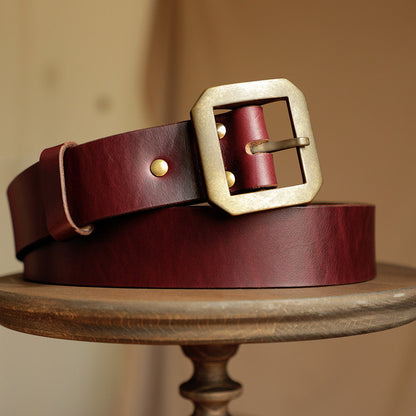 Men's Handmade Horween CXL Vintage Leather Belt