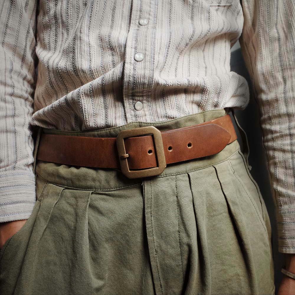 Men's Handmade Horween CXL Vintage Leather Belt