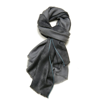 Men's Premium Cashmere Blue Gray Business Scarf 72.8in