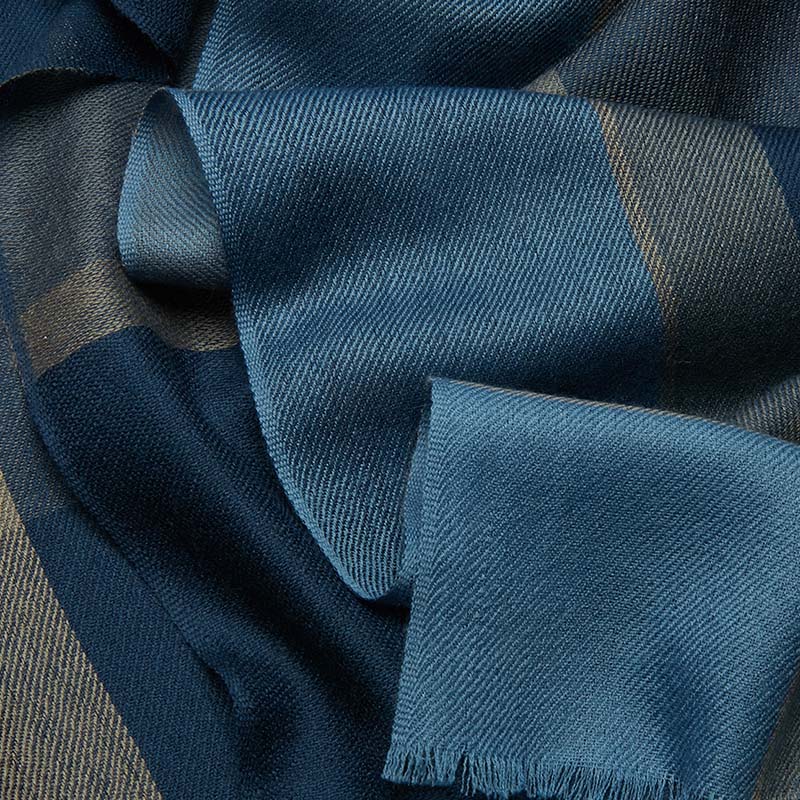 Men's Premium Cashmere Blue Gray Business Scarf 72.8in