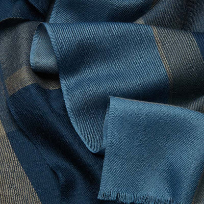 Men's Premium Cashmere Blue Gray Business Scarf 72.8in
