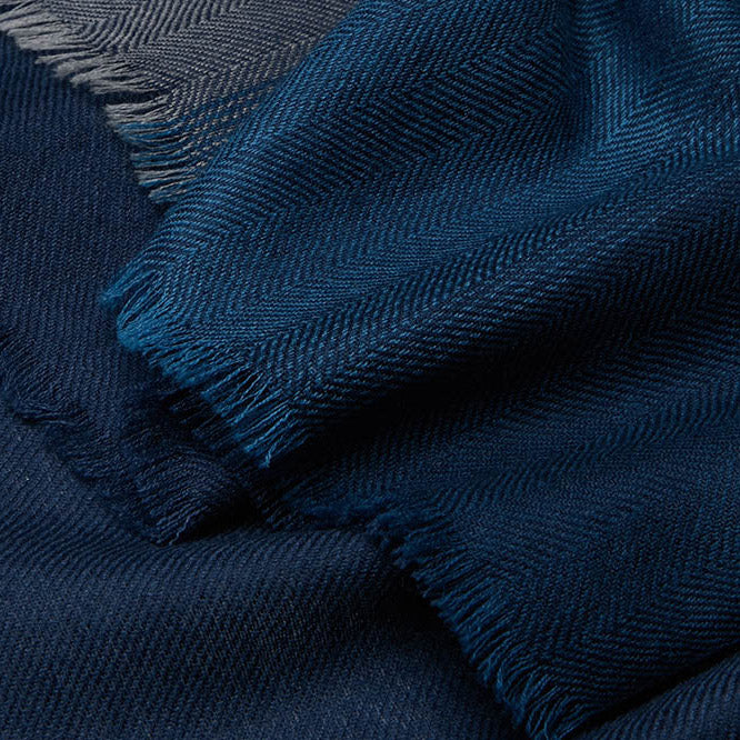 Men's Premium Cashmere Blue Gray Business Scarf 72.8in